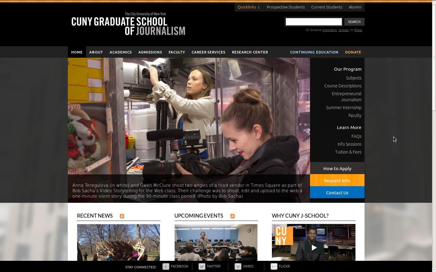 CUNY Journalism homepage